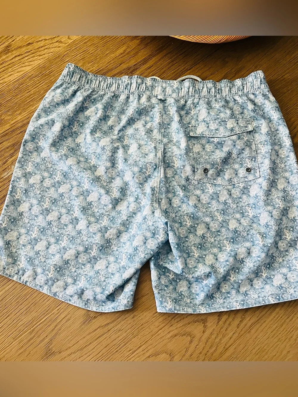 Johnnie-O 7” Half Elastic Galley/Gulf Blue  Swim Trunks L